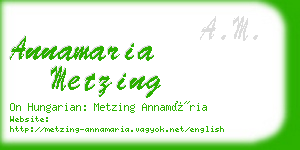 annamaria metzing business card